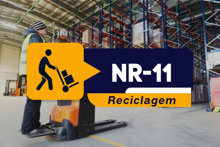 NR 11 – Operação de Paleteira e Transpaleteira Manual – Teórico 4 horas – Reciclagem